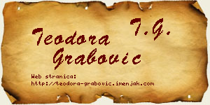 Teodora Grabović vizit kartica